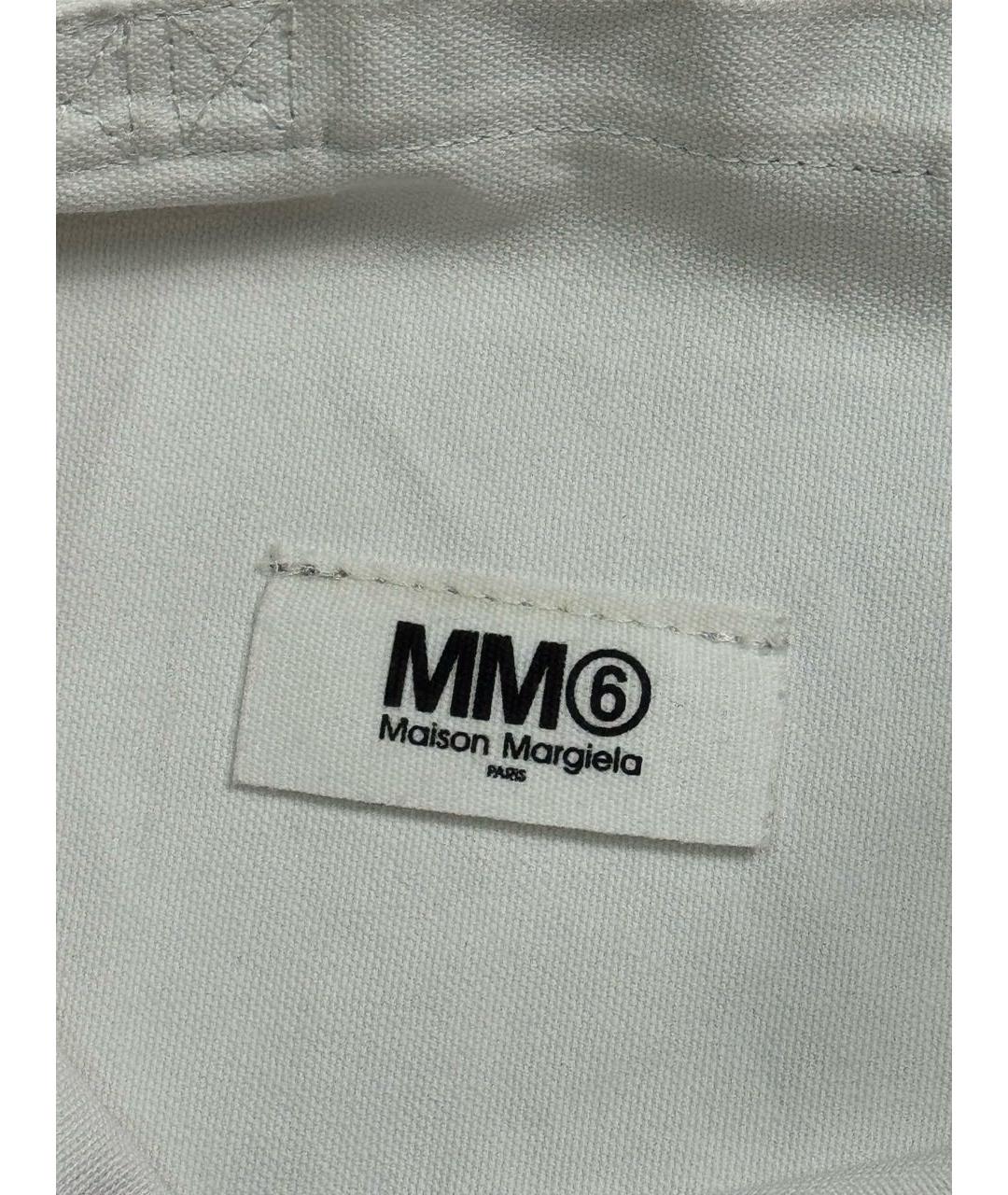 MM6 MAISON MARGIELA Белая хлопковая сумка тоут, фото 6