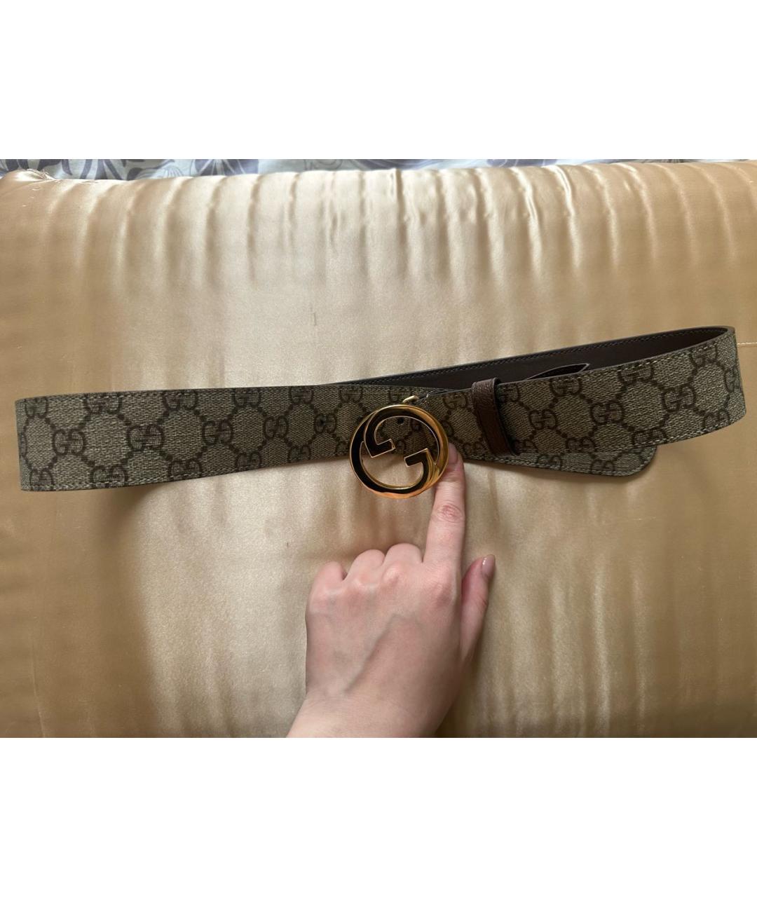 GUCCI Антрацитовый кожаный ремень, фото 4