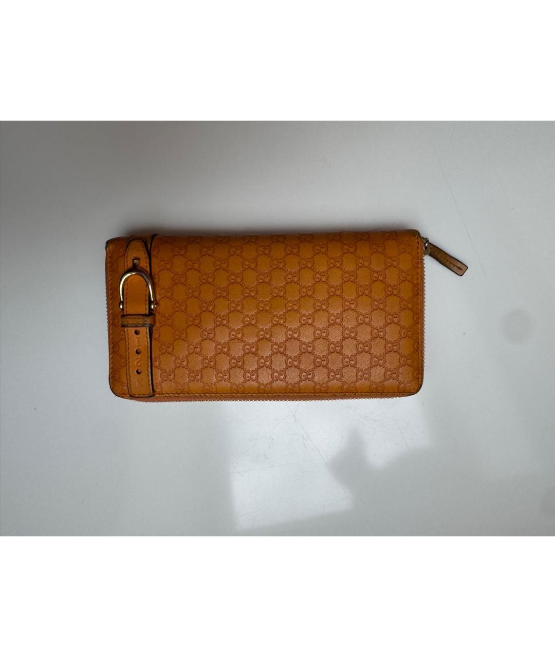 GUCCI Оранжевый кожаный кошелек, фото 7