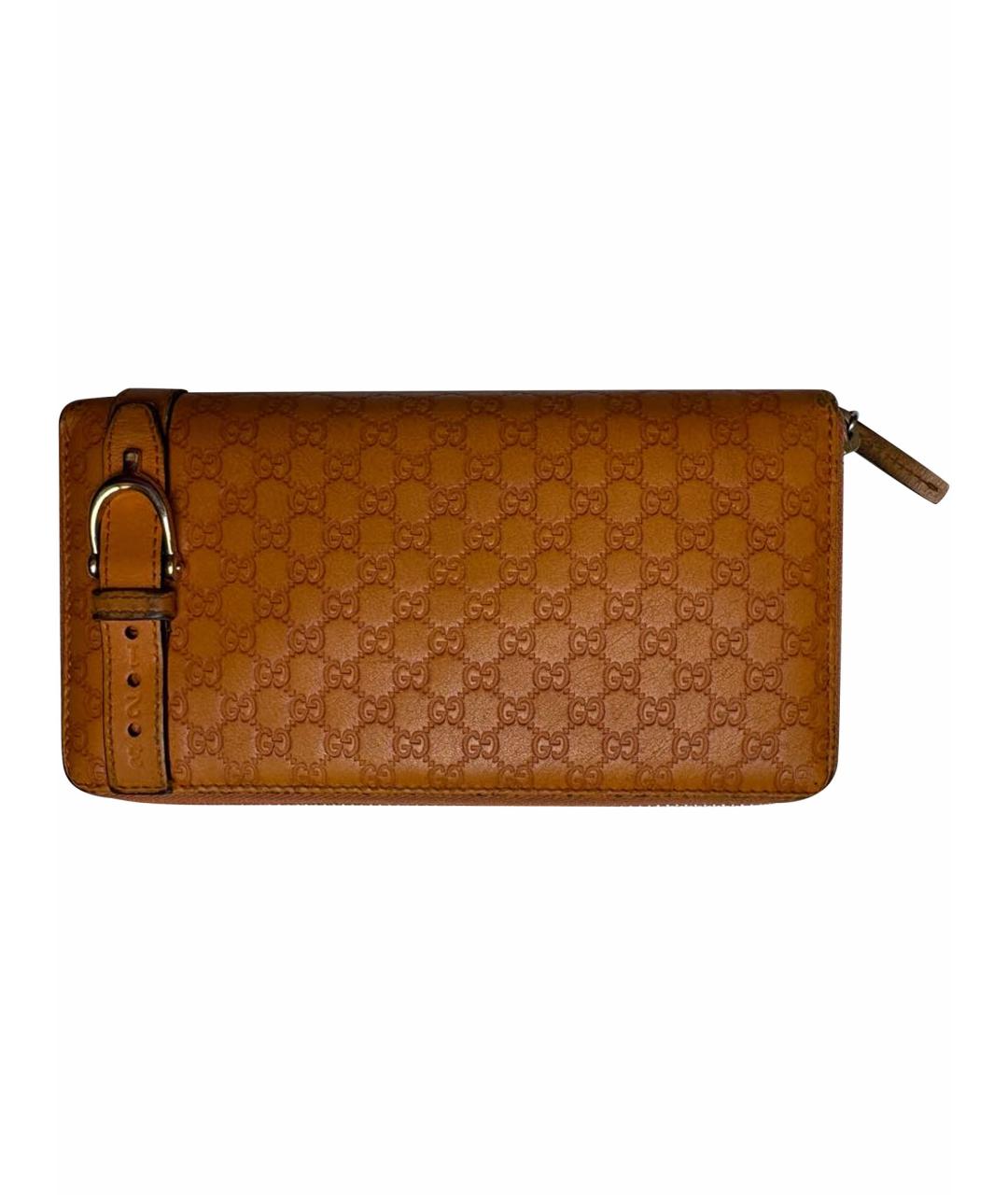 GUCCI Оранжевый кожаный кошелек, фото 1