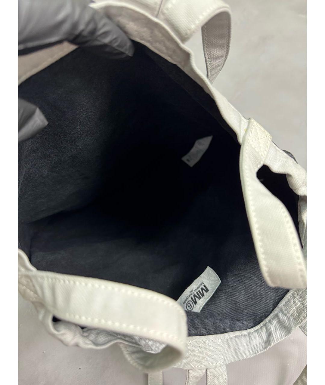 MM6 MAISON MARGIELA Черная хлопковая сумка тоут, фото 4
