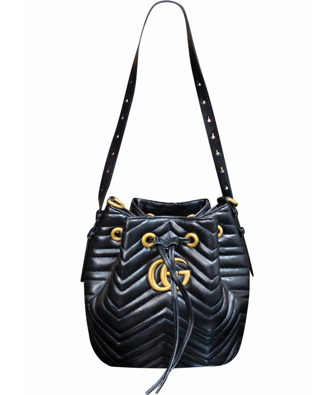 GUCCI Черная кожаная сумка через плечо, фото 1