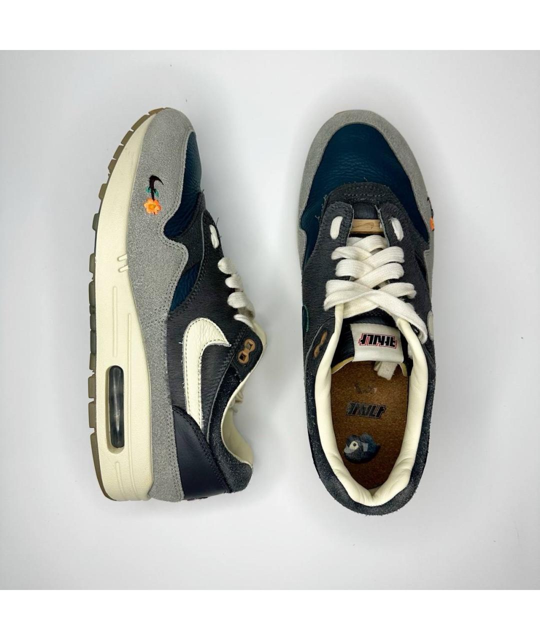 NIKE Темно-синие кожаные низкие кроссовки / кеды, фото 3