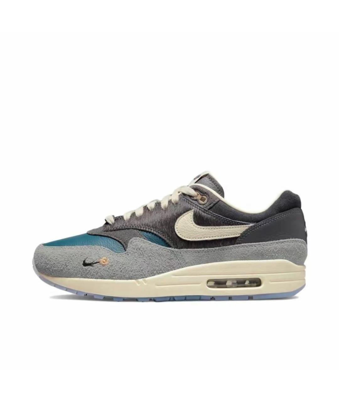 NIKE Темно-синие кожаные низкие кроссовки / кеды, фото 5