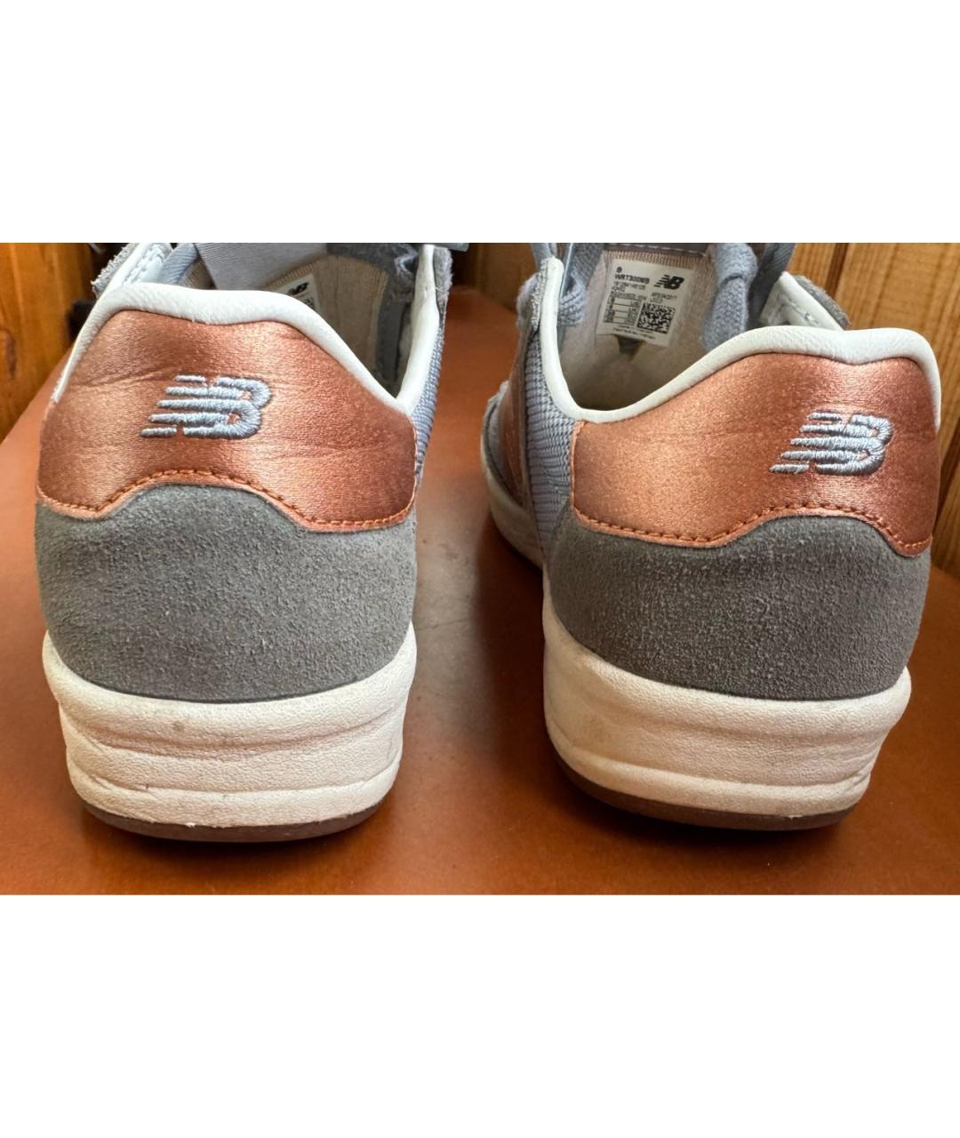 NEW BALANCE Серые замшевые кроссовки, фото 6