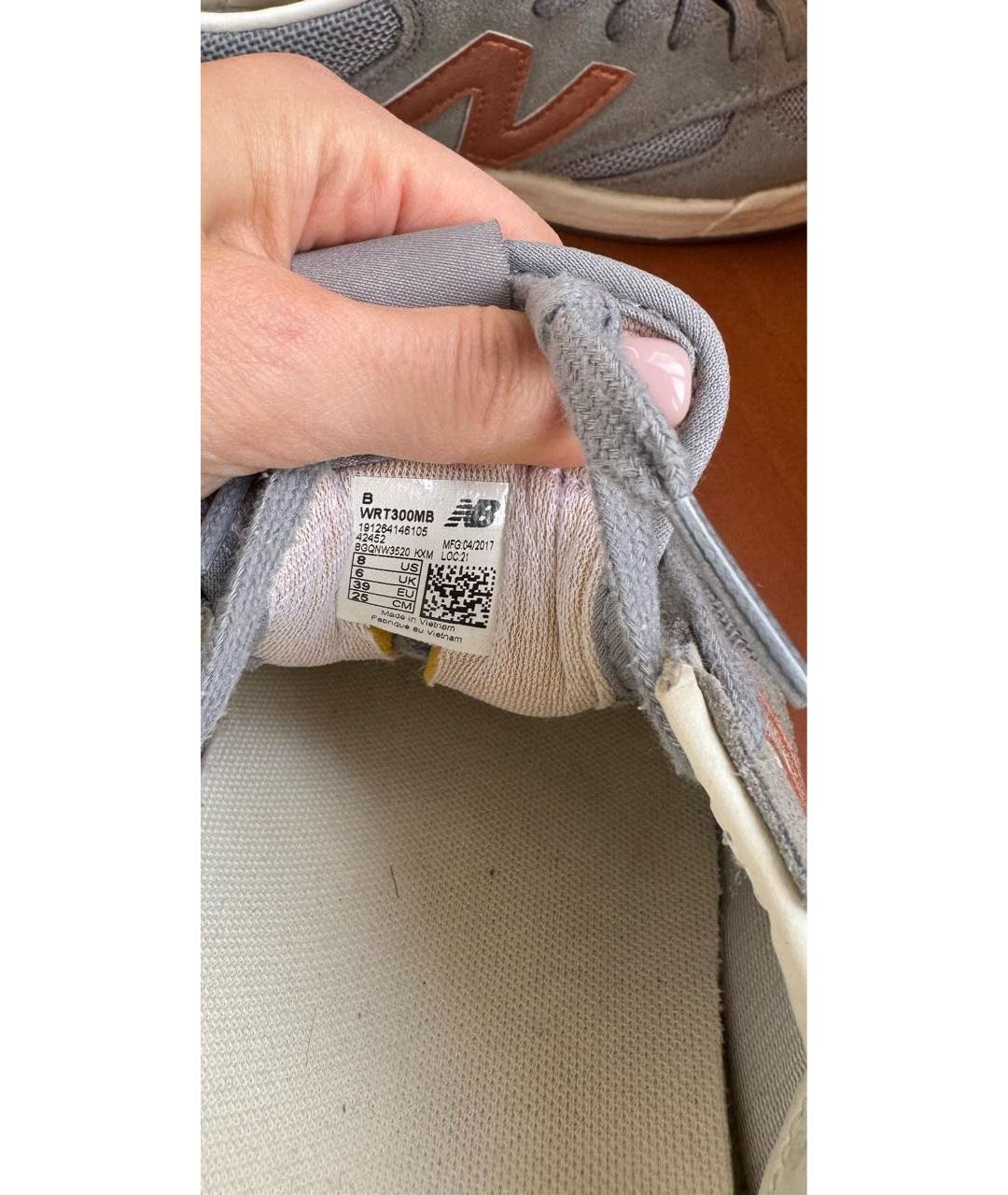 NEW BALANCE Серые замшевые кроссовки, фото 4