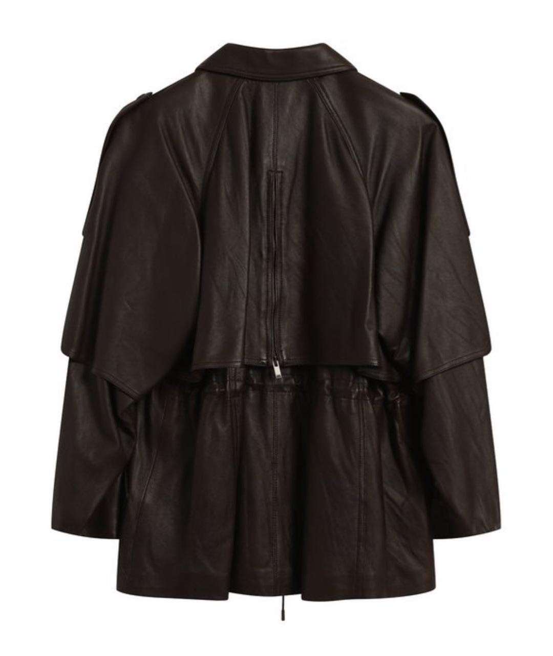 SAINT LAURENT Коричневая кожаная куртка, фото 2