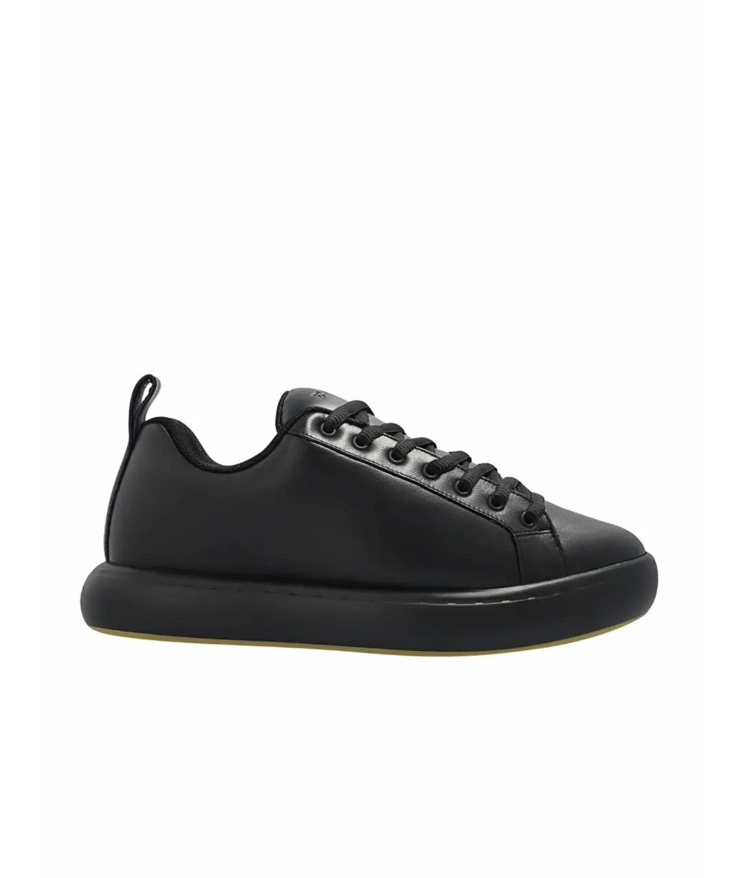 BOTTEGA VENETA Черные кожаные кеды, фото 1