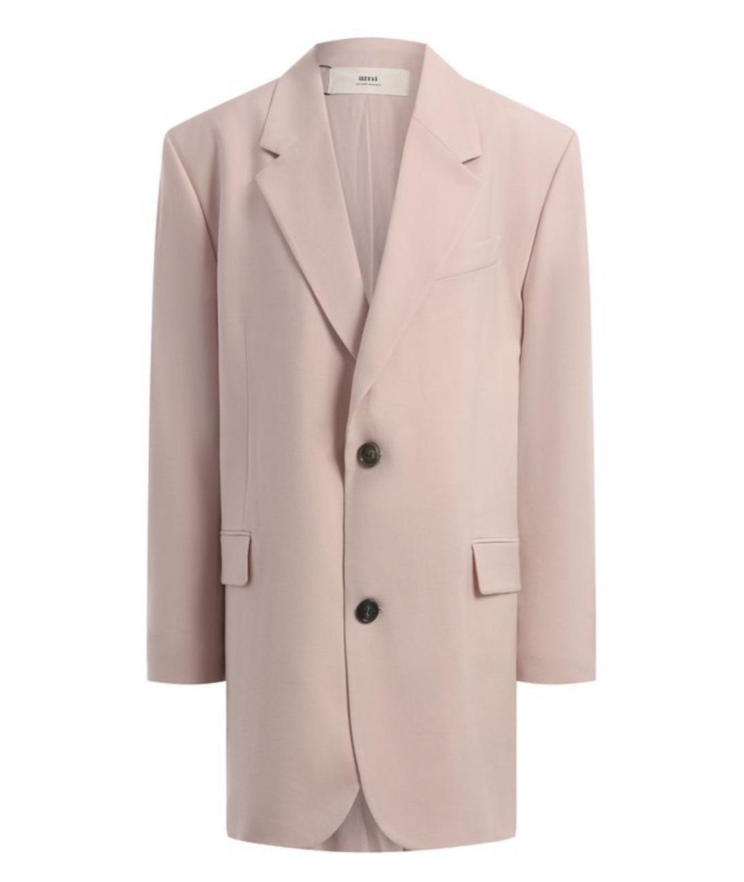 JIL SANDER Розовое хлопко-эластановое пальто, фото 1