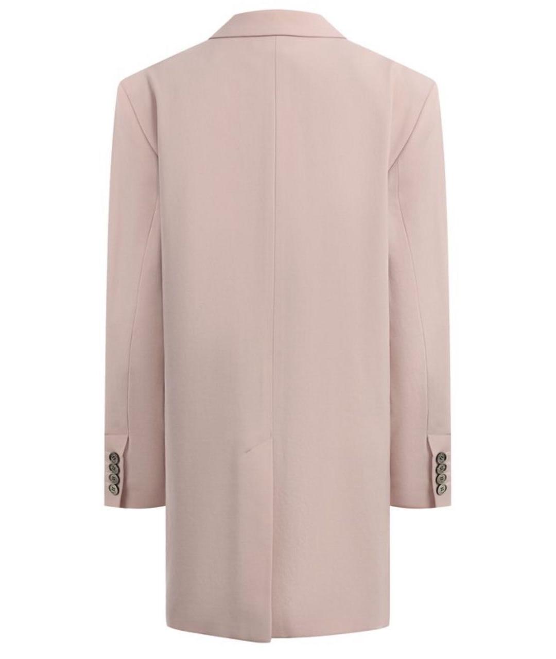 JIL SANDER Розовое хлопко-эластановое пальто, фото 2