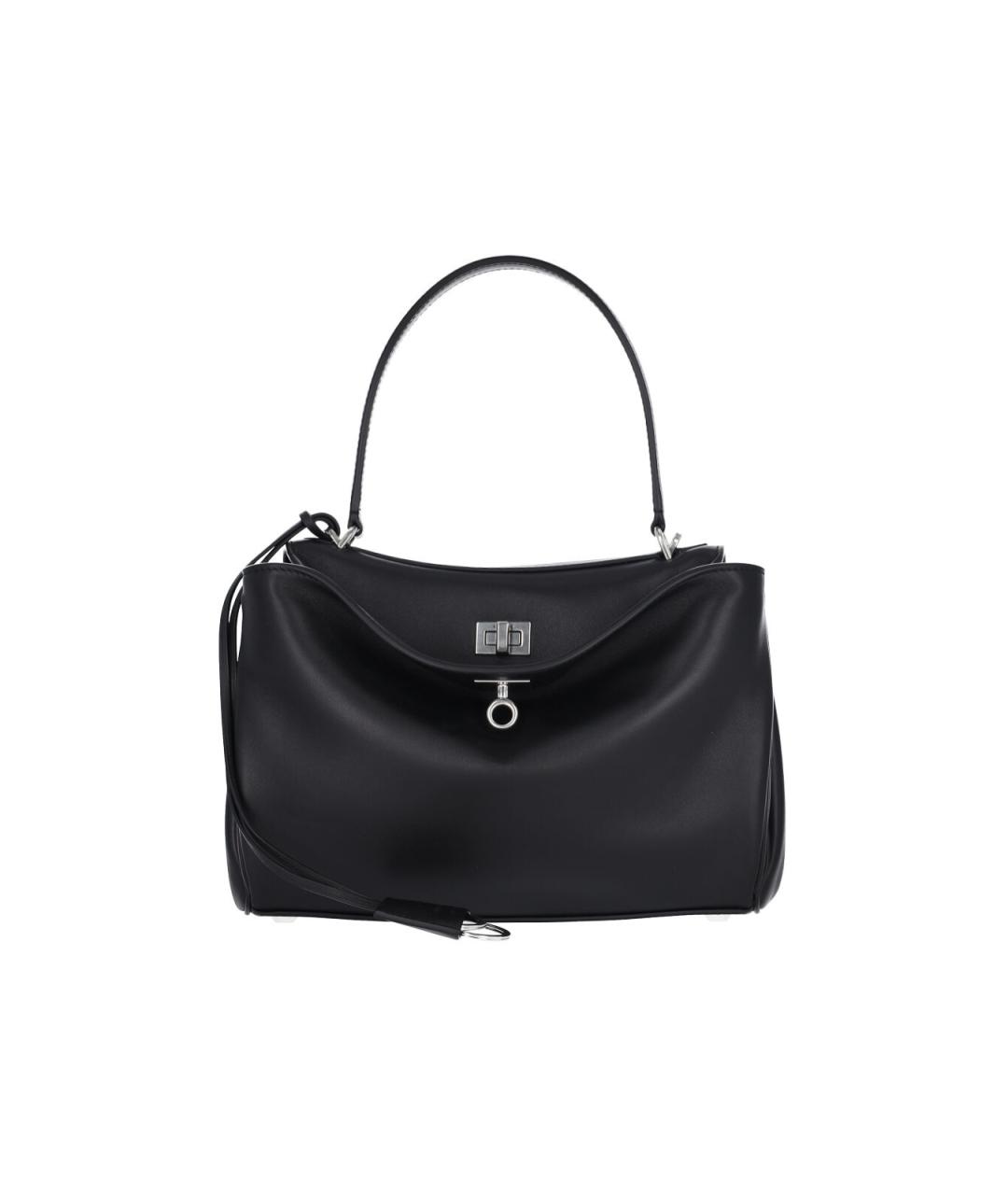 BALENCIAGA Черная кожаная сумка тоут, фото 1