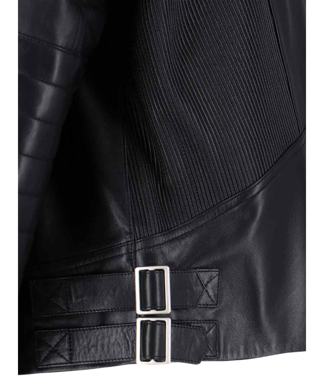 BALMAIN Черная кожаная куртка, фото 2