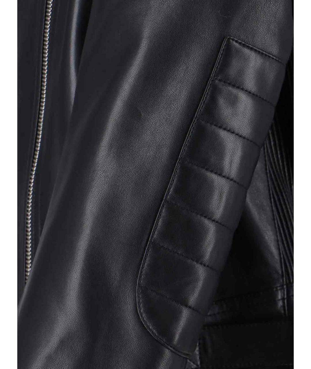 BALMAIN Черная кожаная куртка, фото 3