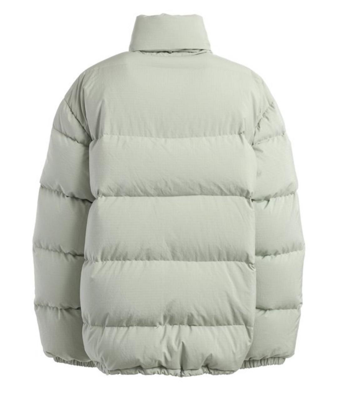 JIL SANDER Салатовый полиэстеровый пуховик, фото 2