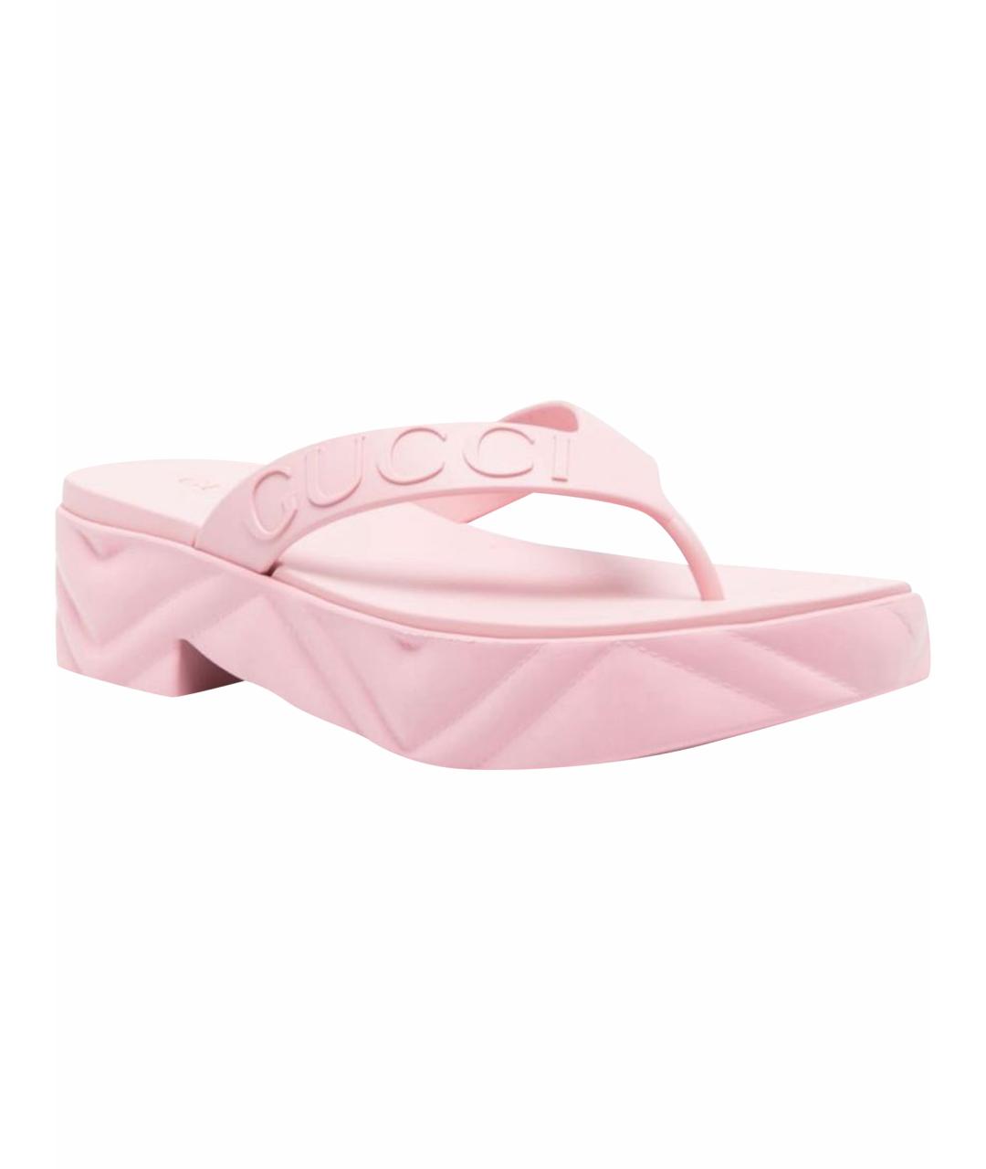 GUCCI Розовые шлепанцы, фото 1