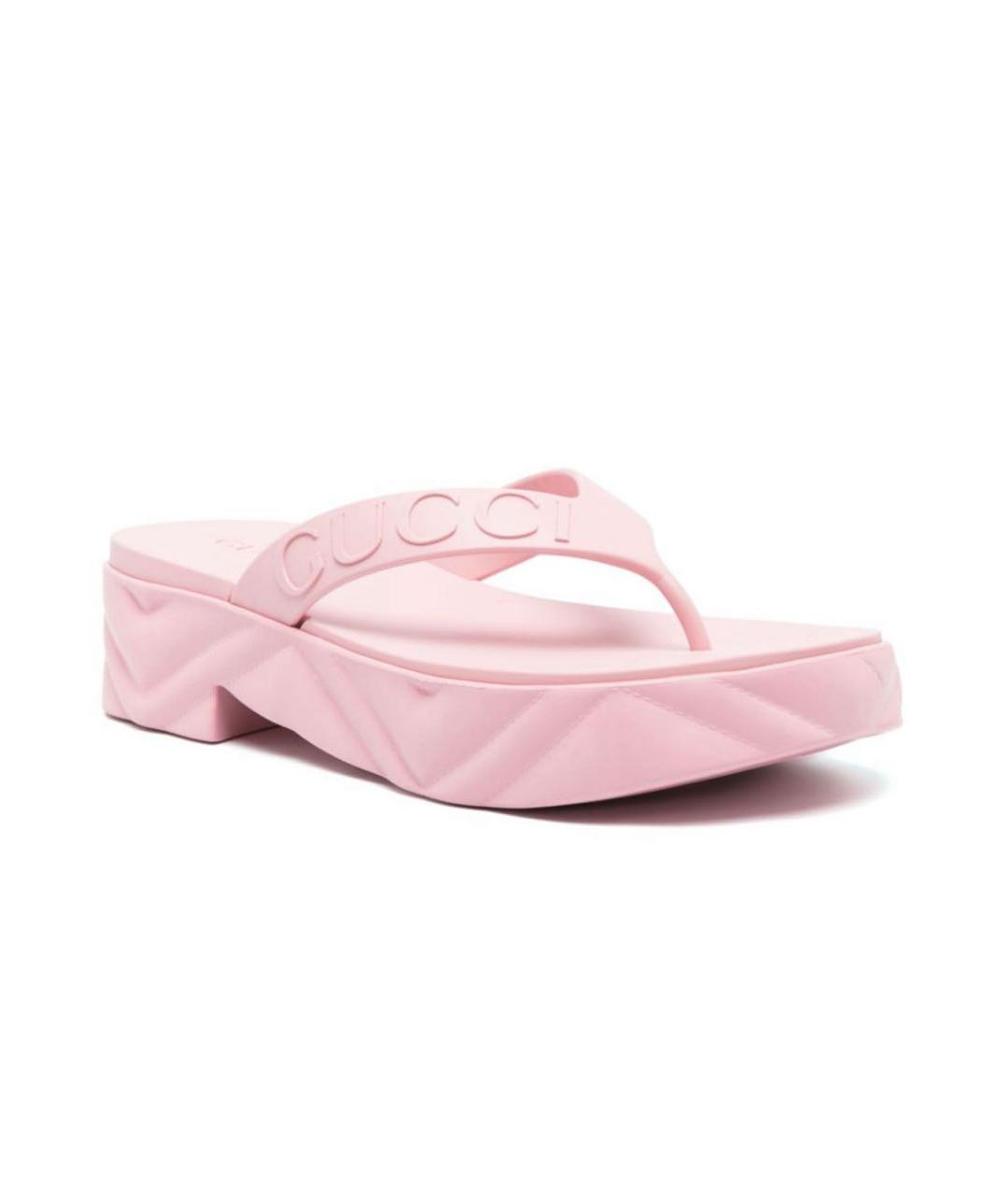 GUCCI Розовые шлепанцы, фото 3