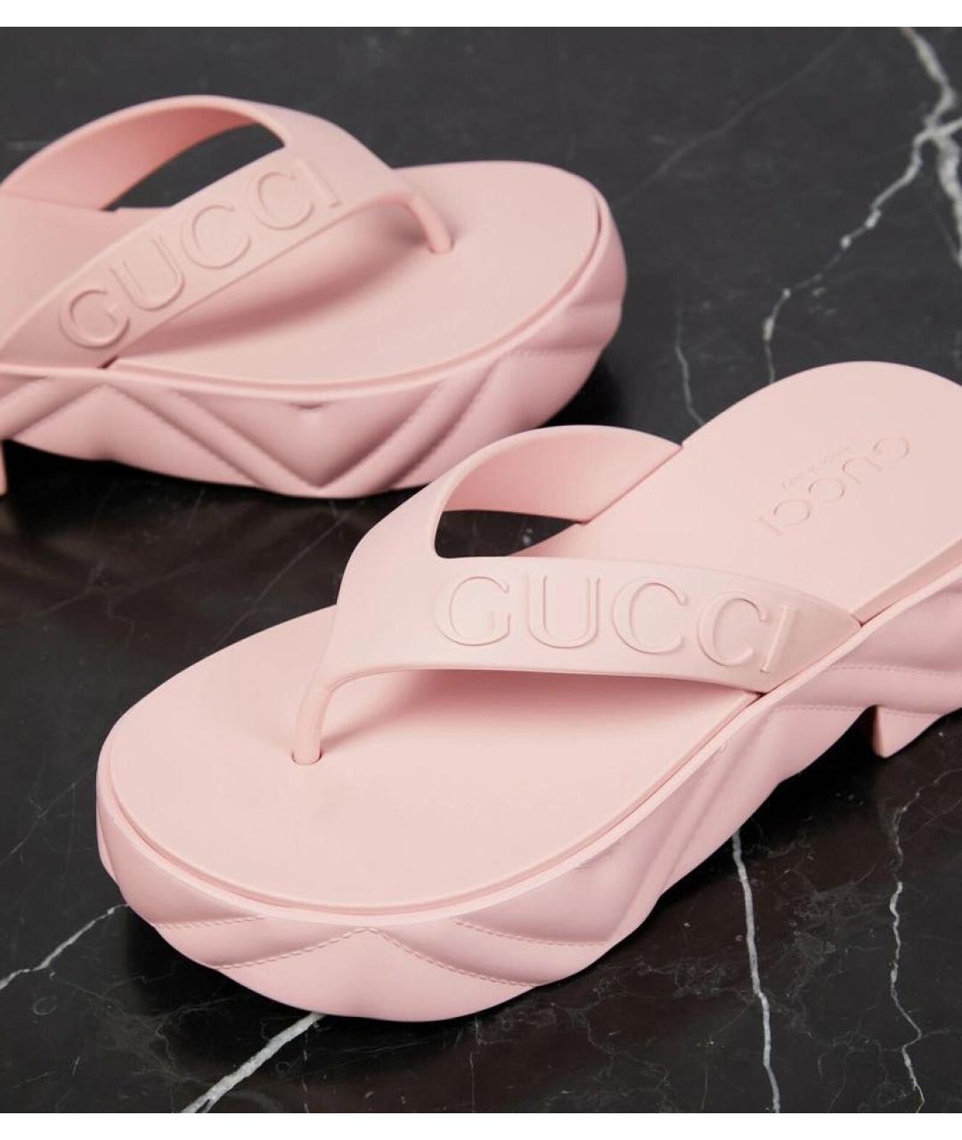 GUCCI Розовые шлепанцы, фото 4