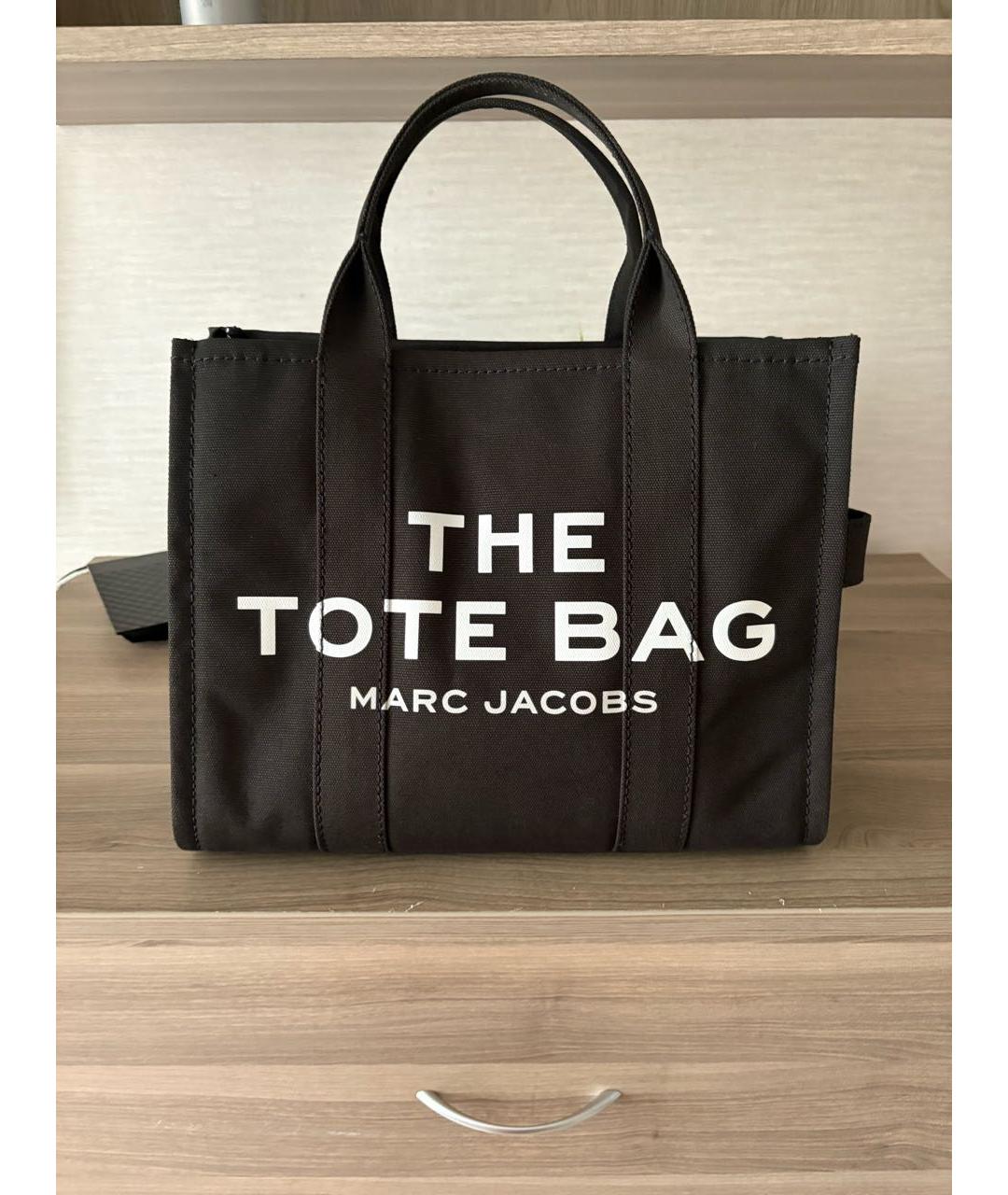 MARC JACOBS Черная хлопковая сумка тоут, фото 4
