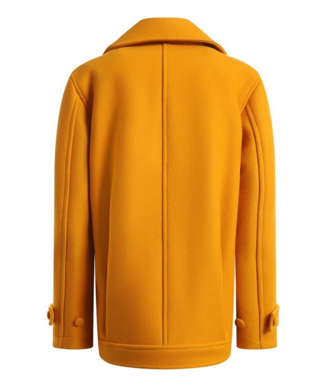 JIL SANDER Горчичное шерстяное пальто, фото 2