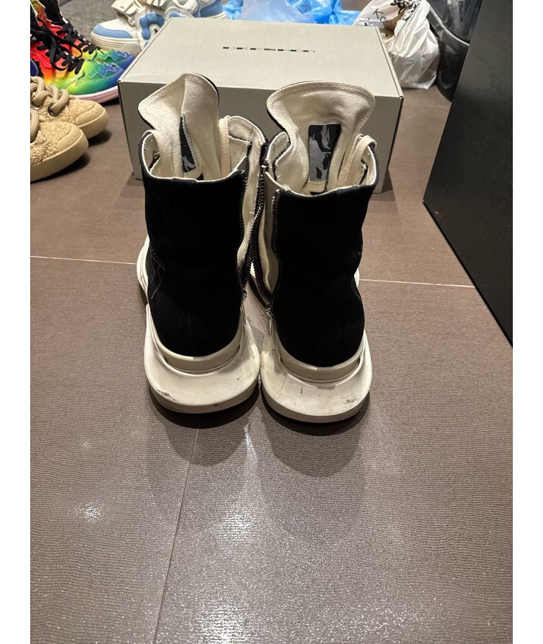 RICK OWENS DRKSHDW Черные высокие кроссовки / кеды, фото 4