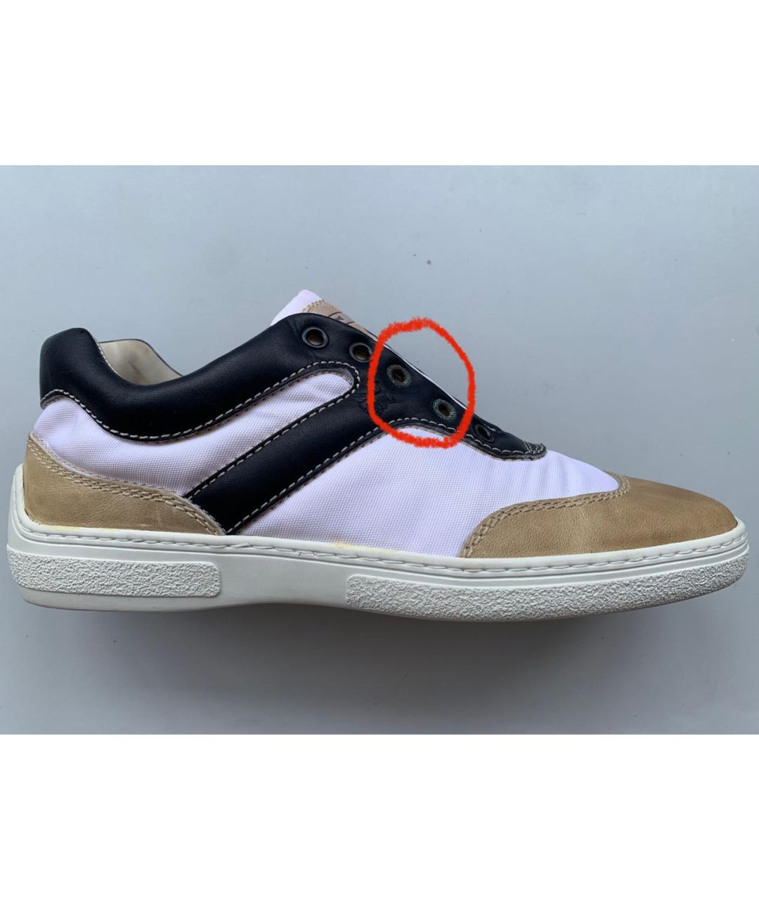 TOD'S Бежевые кожаные кеды, фото 7