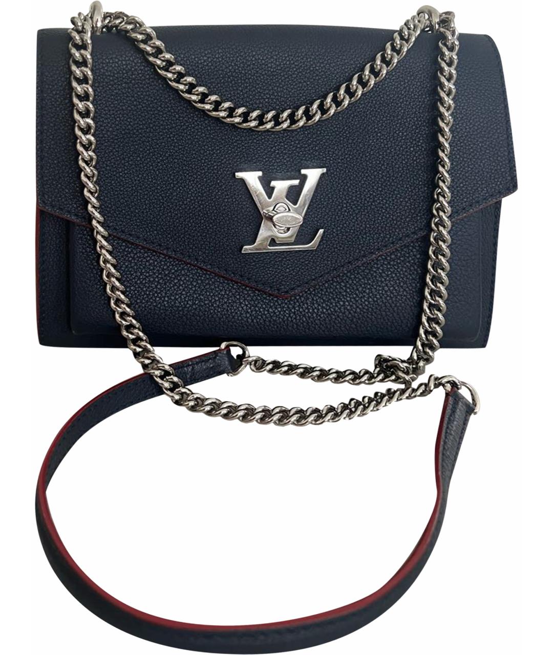 LOUIS VUITTON Темно-синяя кожаная сумка через плечо, фото 1
