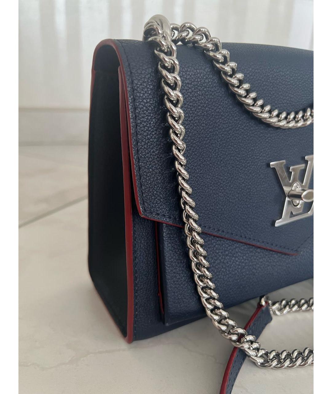 LOUIS VUITTON Темно-синяя кожаная сумка через плечо, фото 2