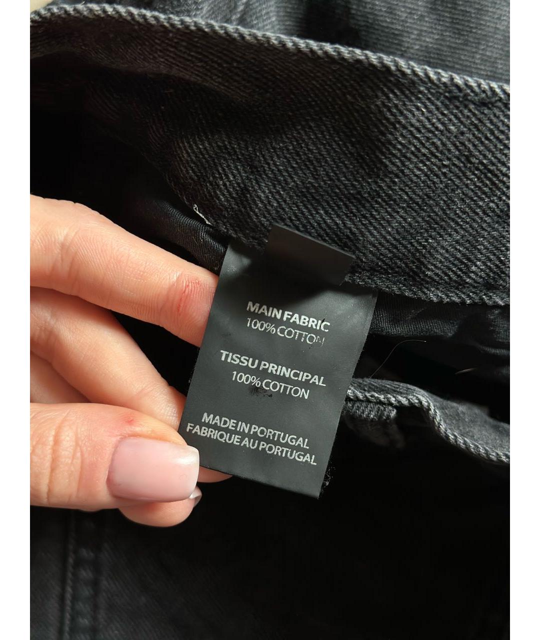 VETEMENTS Черные хлопковые прямые джинсы, фото 5