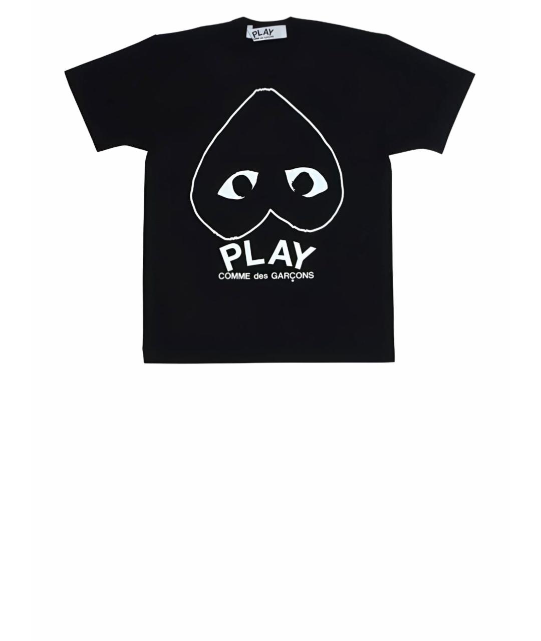 COMME DES GARÇONS PLAY Черная хлопковая футболка, фото 1