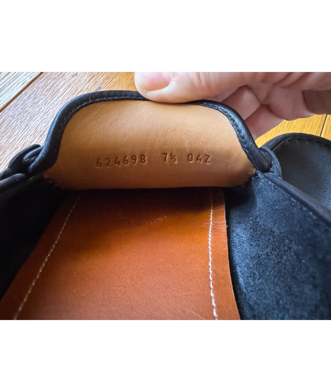 GUCCI Темно-синие кожаные мокасины, фото 7