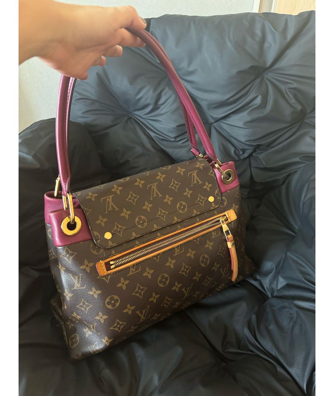 LOUIS VUITTON Коричневая сумка с короткими ручками, фото 3