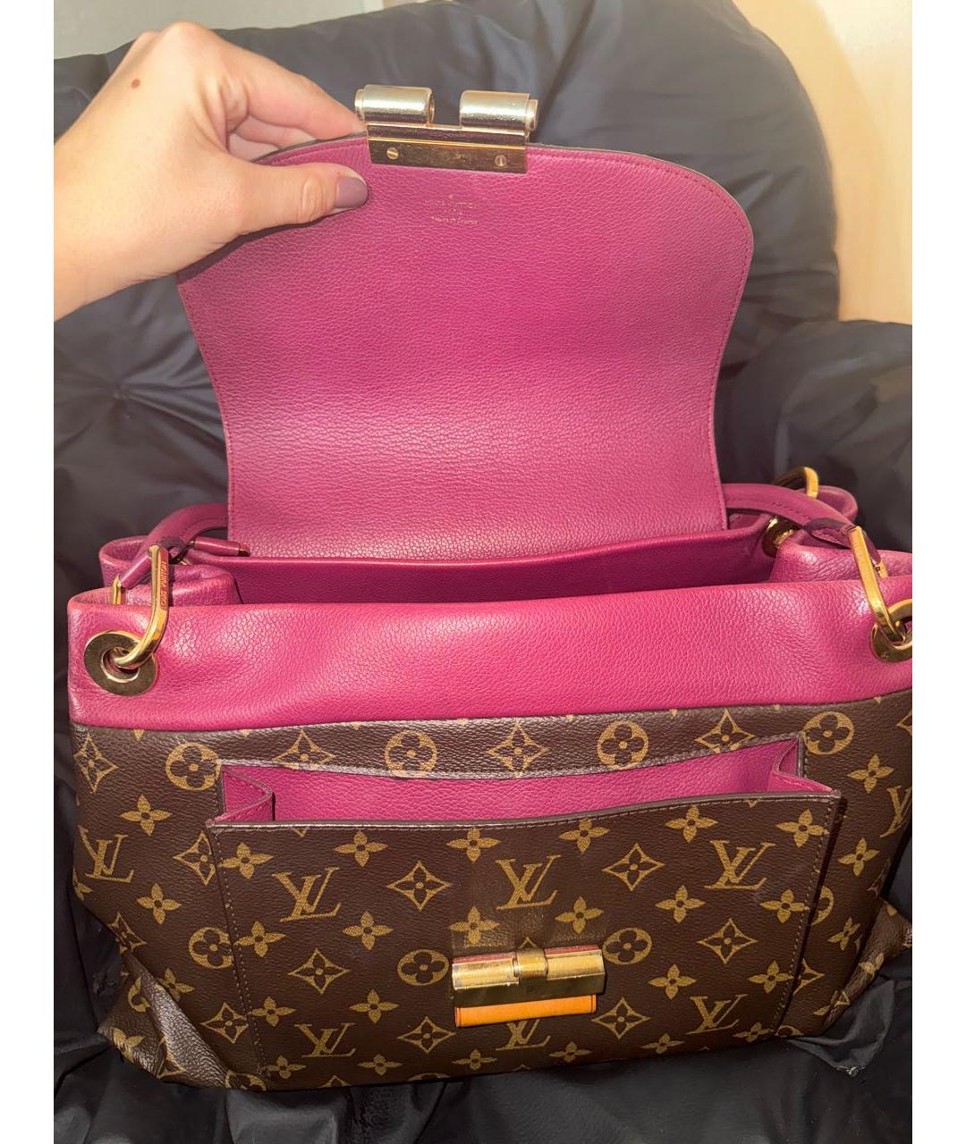 LOUIS VUITTON Коричневая сумка с короткими ручками, фото 4