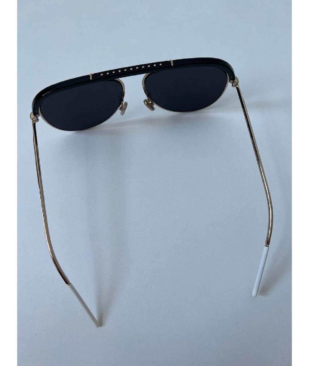 CHRISTIAN DIOR Черные металлические солнцезащитные очки, фото 7