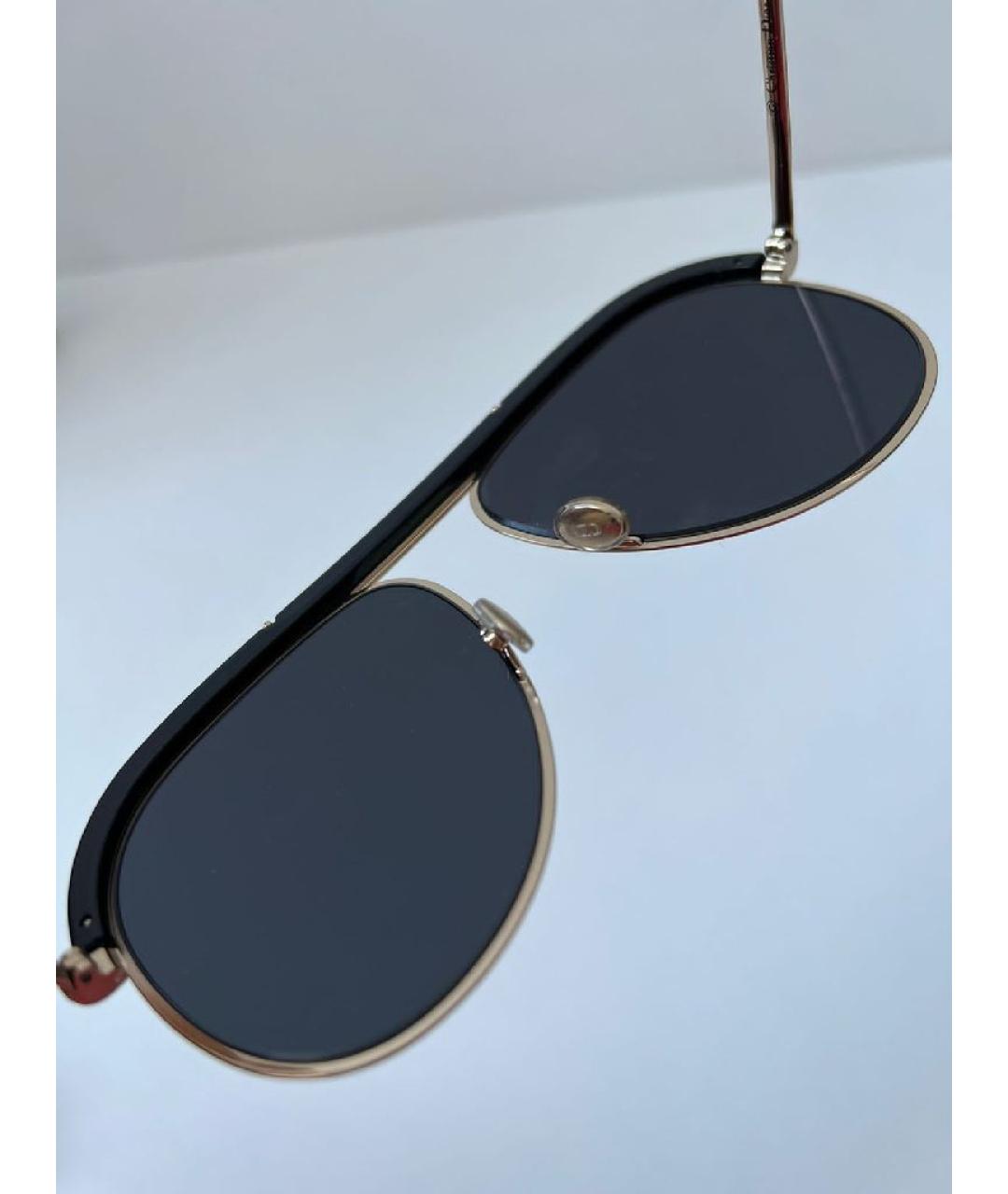 CHRISTIAN DIOR Черные металлические солнцезащитные очки, фото 8