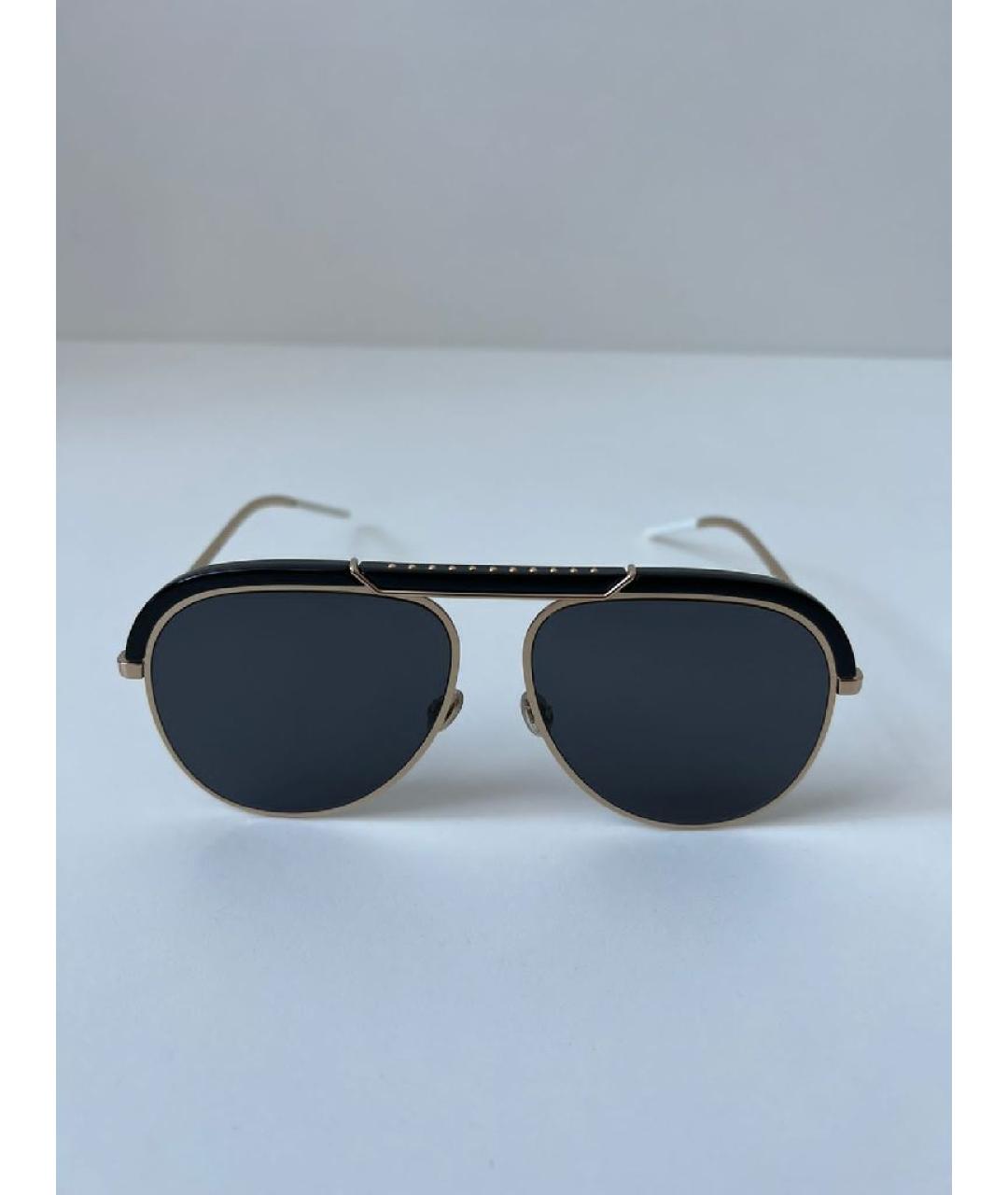 CHRISTIAN DIOR Черные металлические солнцезащитные очки, фото 10