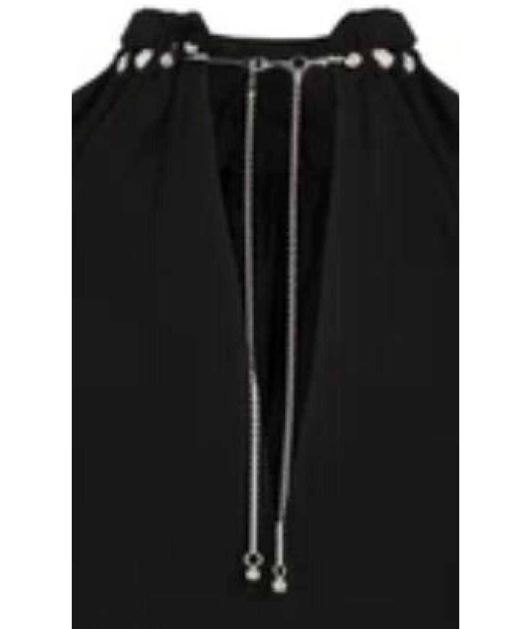 PACO RABANNE Черное полиэстеровое коктейльное платье, фото 8