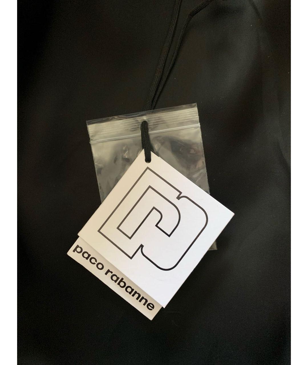 PACO RABANNE Черное полиэстеровое коктейльное платье, фото 3