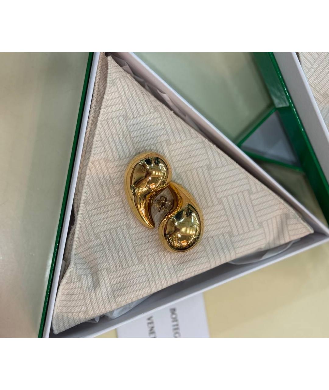BOTTEGA VENETA Золотые серебряные серьги, фото 3