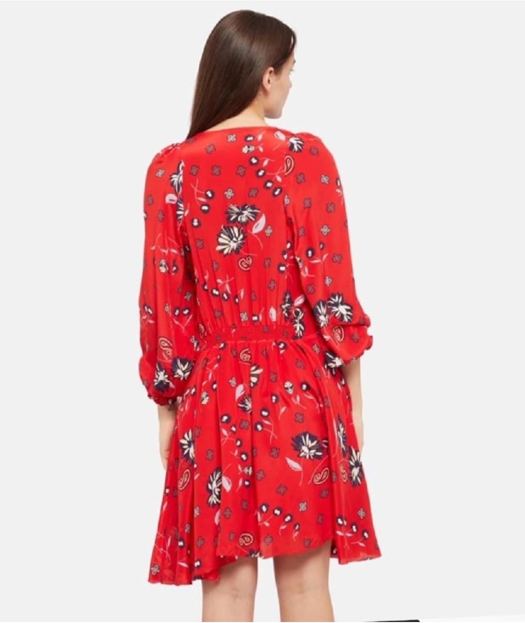 ZADIG & VOLTAIRE Красное шелковое повседневное платье, фото 2