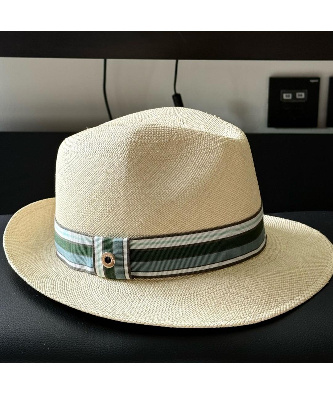 LORO PIANA Бежевая соломенная шляпа, фото 2