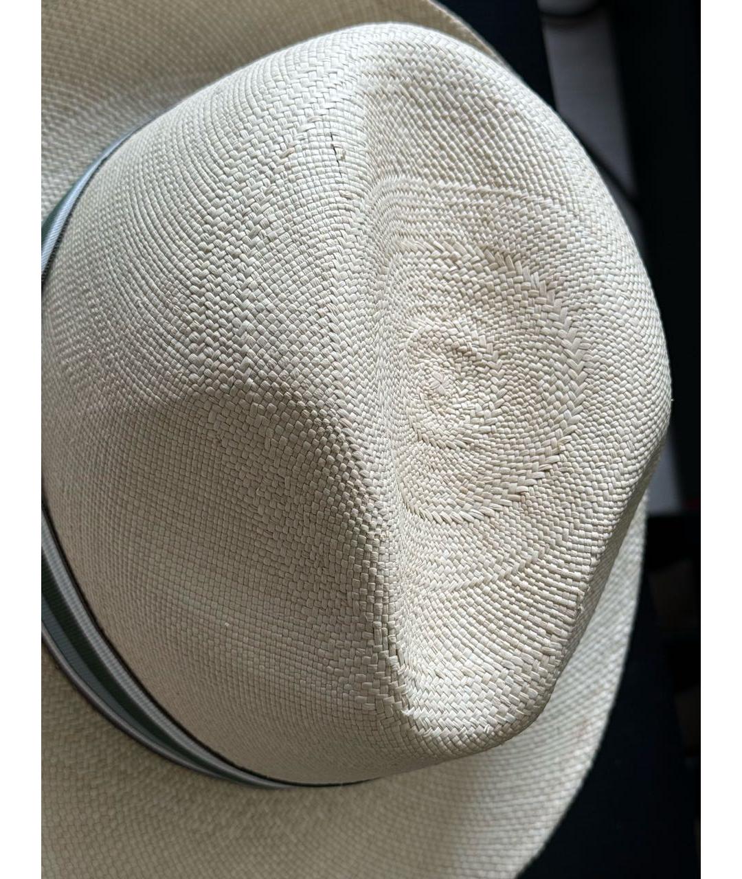 LORO PIANA Бежевая соломенная шляпа, фото 6