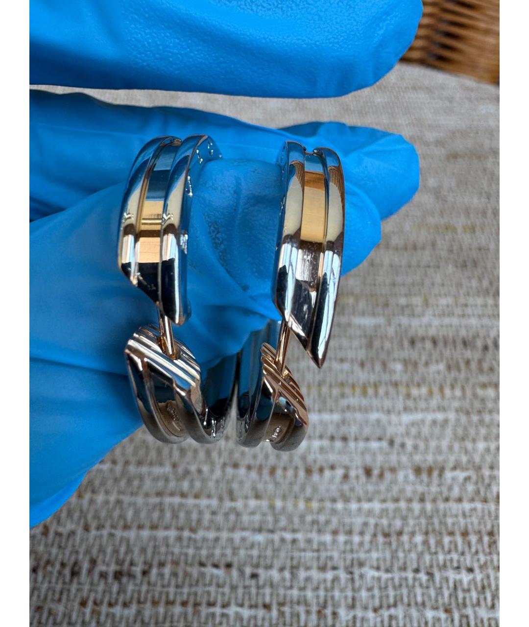 BVLGARI Серебряные серьги из желтого золота, фото 8
