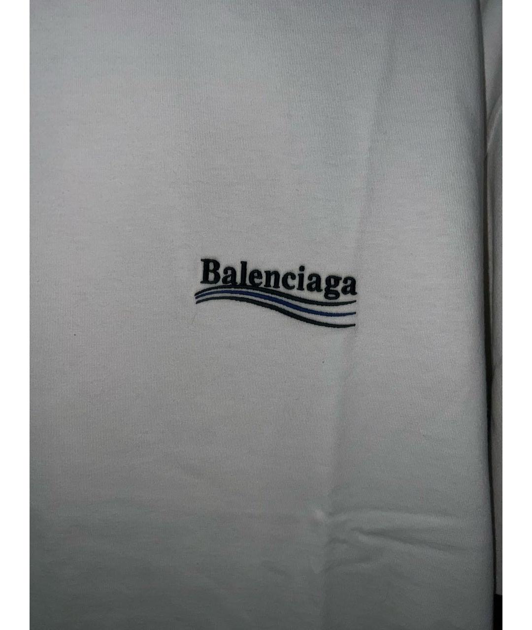 BALENCIAGA Бежевая хлопковая футболка, фото 4
