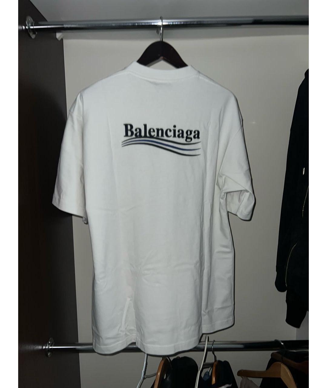 BALENCIAGA Бежевая хлопковая футболка, фото 2