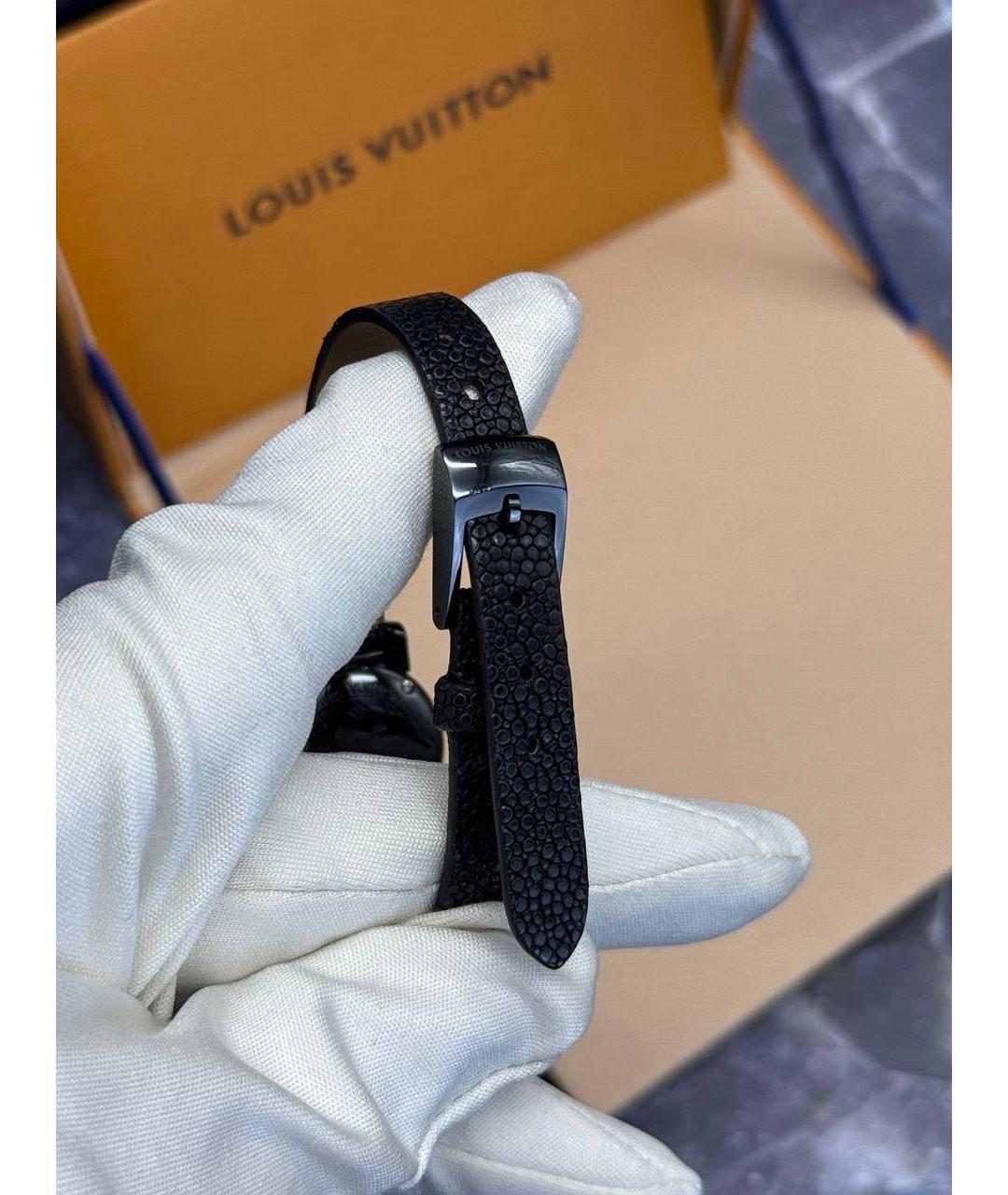 LOUIS VUITTON Черные металлические часы, фото 4