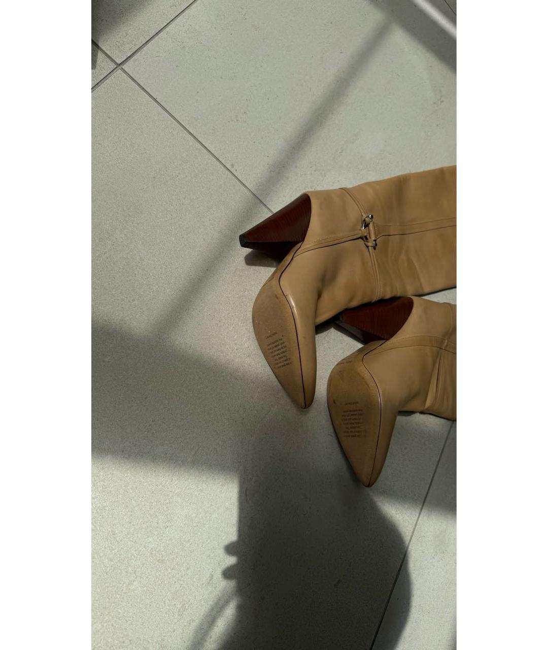 ISABEL MARANT Бежевые кожаные сапоги, фото 2