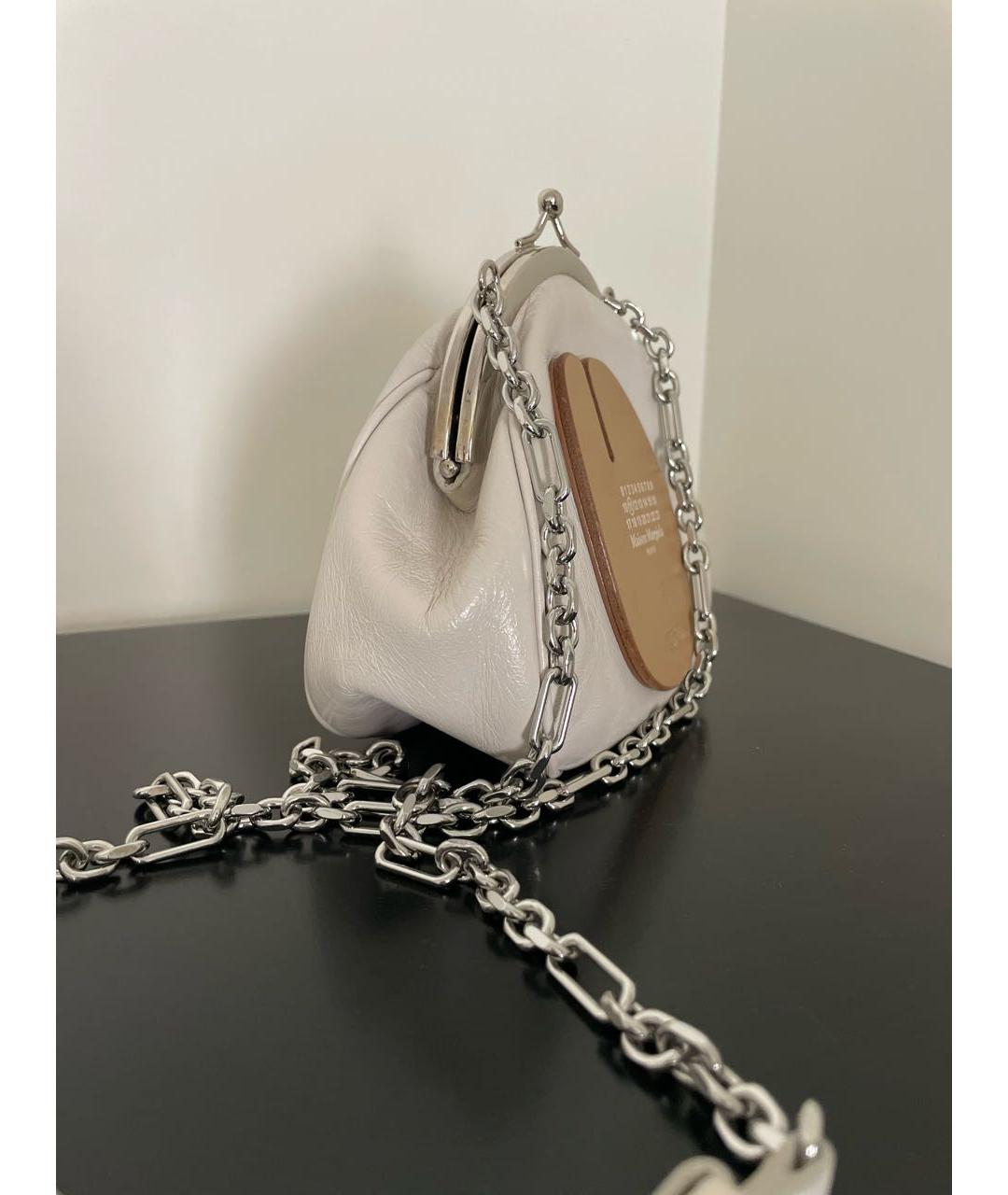 MAISON MARGIELA Бежевая кожаная сумка через плечо, фото 3