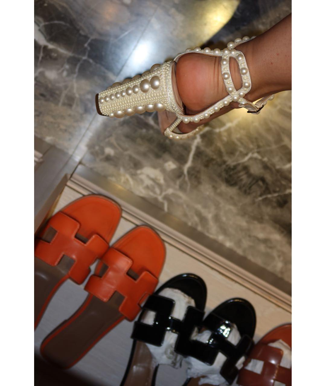 JIMMY CHOO Белые кожаные туфли, фото 4