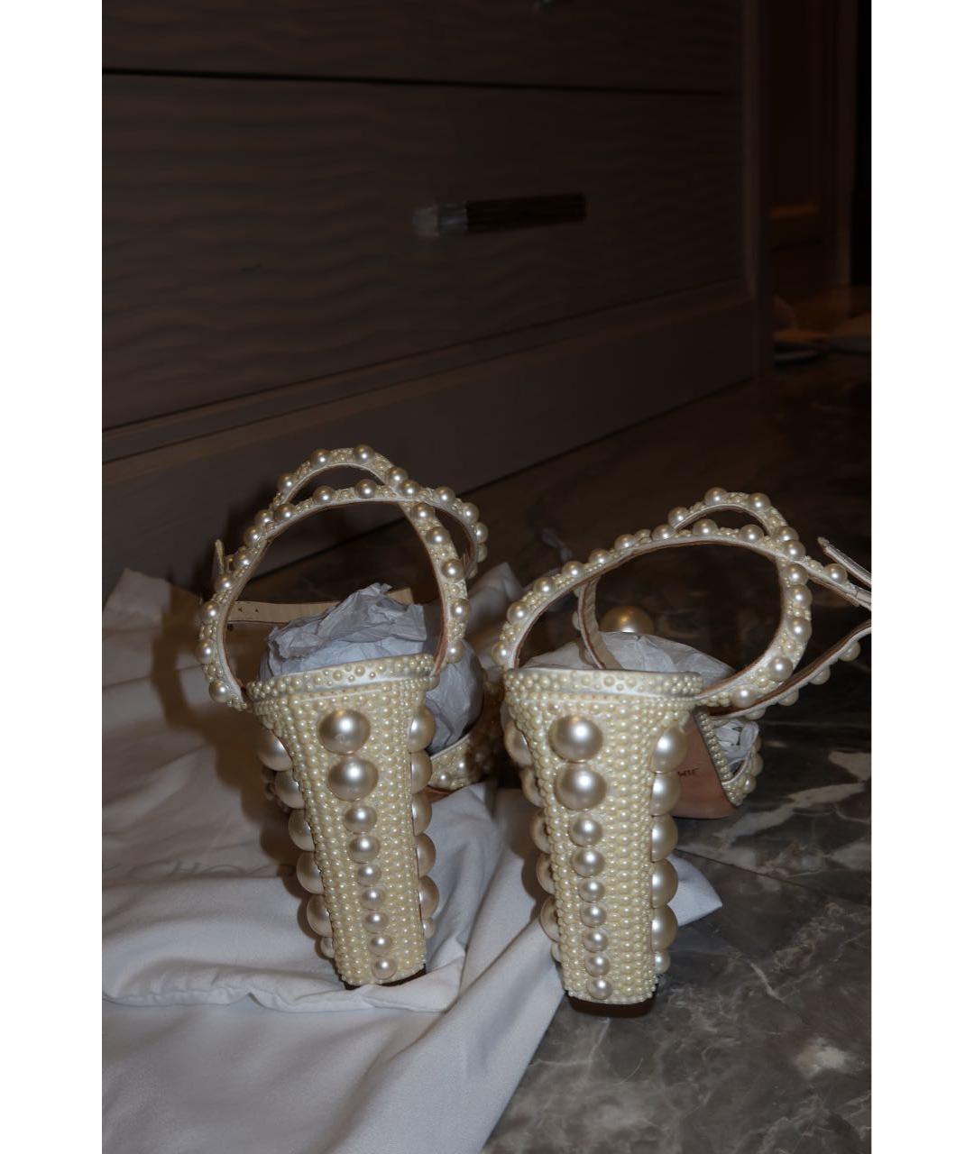 JIMMY CHOO Белые кожаные туфли, фото 7