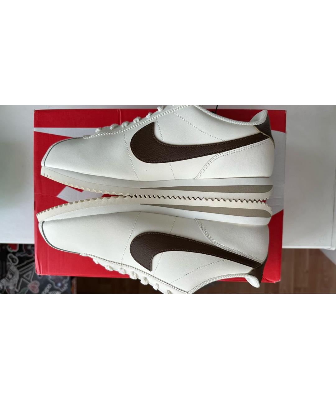 NIKE Белые кожаные кроссовки, фото 8